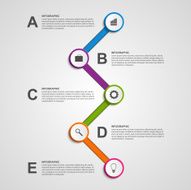 Abstract color circle infographic design template N3