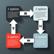 Modern vector info graphic for business project N299