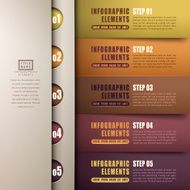 classic abstract 3d paper infographics N5