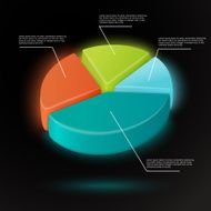 Pie chart infographics template