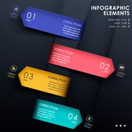 abstract 3d paper infographics N123