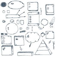 Set of design elements for infographics hand drawn N2