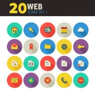 Web icons on circles N2