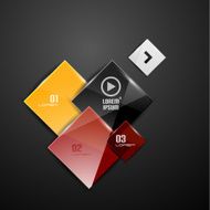Square infographics business template N3