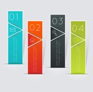 Abstract business info graphics template with icons N203