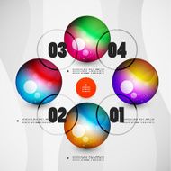 Abstract glossy creative infographic design N2