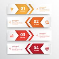 Design clean number banners template graphic or website layout N28