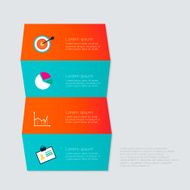 Abstract business info graphics template with icons N204