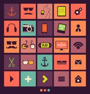 hipster icon set N7