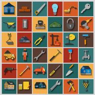 Set of house repair tools icons N7
