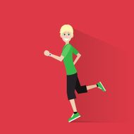sport man run with fitness tracker wrist runner jogging