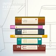 3d book and hand draw style background infographic elements