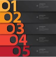 Vector paper lines and numbers design template for web site N3