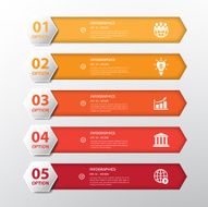 Design flat shadow step number banners graphic or website Vecto N18