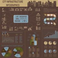 Set of elements infrastructure city vector infographics N31