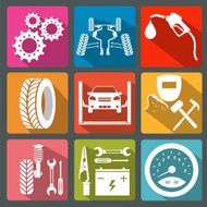 Set of car service icons N14
