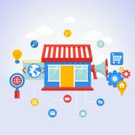 Vector online shopping concept N3