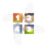 Modern Minimal Design Infographic Template with Alphabet N9