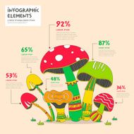 creative mushrooms infographics design