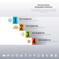 Stairway Steps Infographic Elements