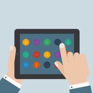 flat tablet apps touch