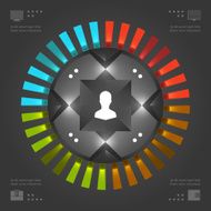 Business Infographics Design Template Vector Elements Circle Chart Diagram Illustration