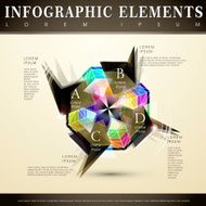 abstract diamond option infographics N2