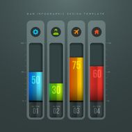 Bar infographic design template N3
