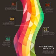 abstract colorful tile infographics