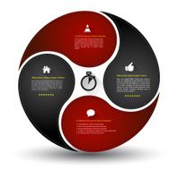Circle rotation with icons embroidery style