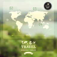 Vector blurred natural landscape Map on blurry background Ide