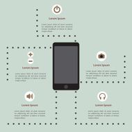 Smartphone infographic template N2