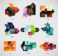 Colorful abstract option banner templates set N4