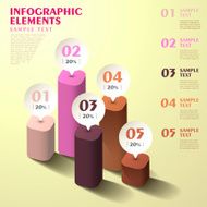 abstract bar chart infographics N38