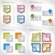 Set of 4 in 1 Business infographics elements Design template