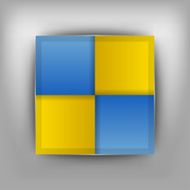 blue and yellow layout