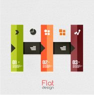 Colorful ribbon infographic - option banners N14