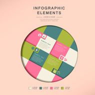 abstract circle grid infographics