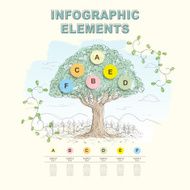 hand draw abstract tree infographics