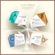 abstract origami paper infographics N3