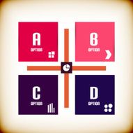 Modern square infographic design