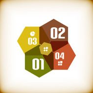 Modern geometrical infographic template N3