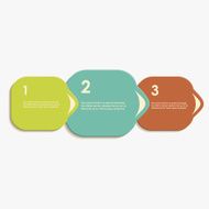 Vector three multicolored squares