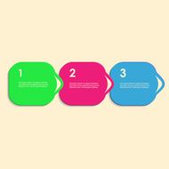 Vector three multicolored squares N2