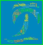 Tropical holidays infographics