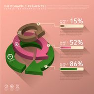 abstract 3d chart tower infographics