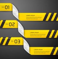 Vector bright yellow banners set