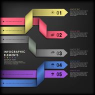 abstract 3d paper infographics N125