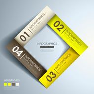 abstract 3d paper infographics N127