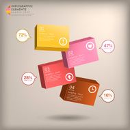 abstract 3d cube infographics N22